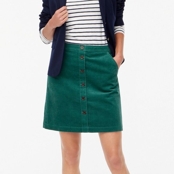J. Crew Dresses & Skirts - NWT J. Crew Corduroy Button-Front Mini Skirt